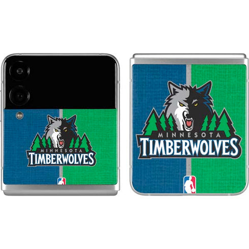 NBA Minnesota Timberwolves Canvas Galaxy Z Flip4 5G Skin